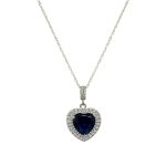 Cadena Diana corazon azul