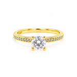Anillo Alessia Moissanita dorado