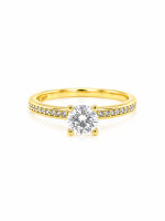 Anillo Alessia Moissanita dorado