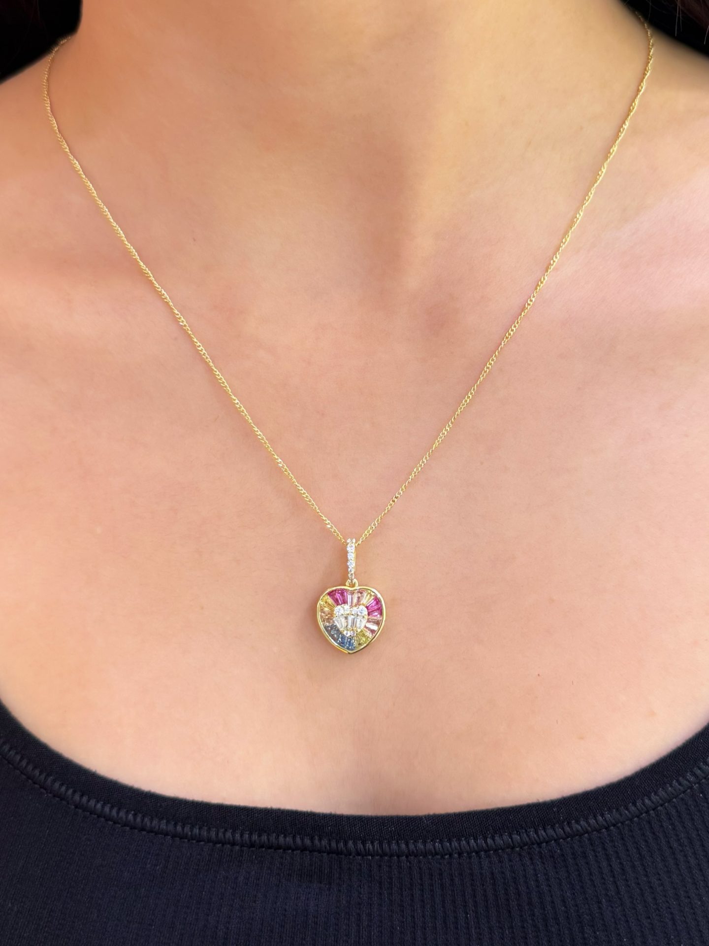 Cadena Mia corazon multicolor