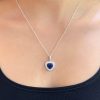 Cadena Diana corazon azul