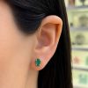 Aretes Esmeralda oro