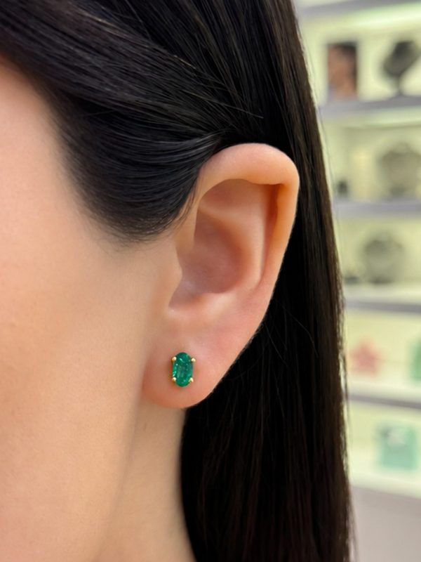 Aretes Esmeralda oro