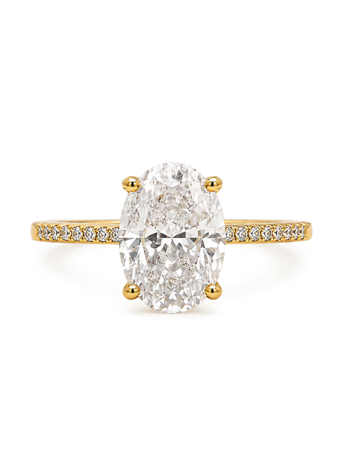 anillo eliza Anillo Eliza Moissanita dorado