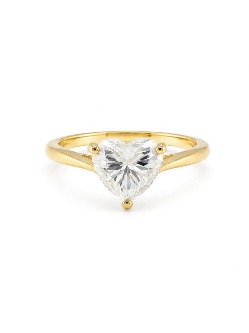 anillo shirley corazon Anillo Shirley Moissanita dorado