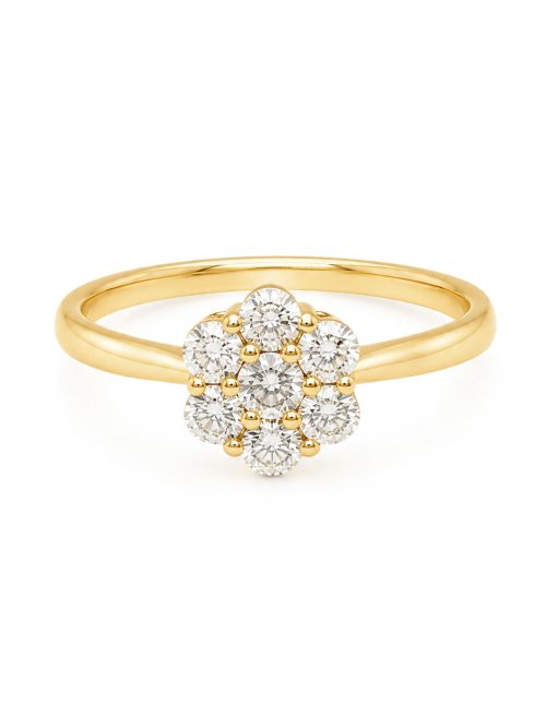 anillo layla roseta Anillo Layla Moissanita dorado