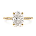 Anillo Eliza Moissanita dorado