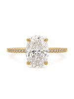 Anillo Eliza Moissanita dorado
