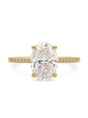 Anillo Eliza Moissanita dorado
