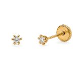 Aretes Campari oro 3 mm