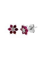 Aretes Roseta Fucsia
