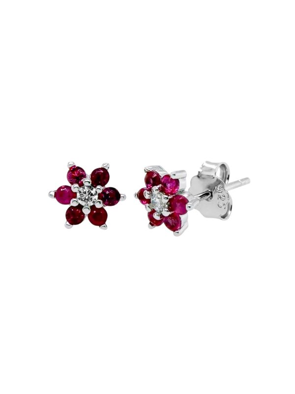 Aretes Roseta Fucsia