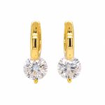 Aretes Irene Moissanita dorado