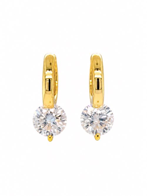 Aretes Irene Moissanita dorado