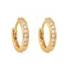 Argollas Mini cristal oro