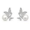Aretes Mariposa perla
