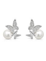 Aretes Mariposa perla