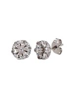 Aretes Peonia plata