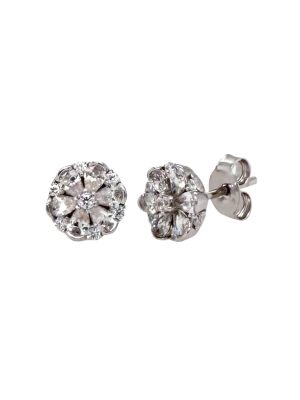 Aretes Peonia plata