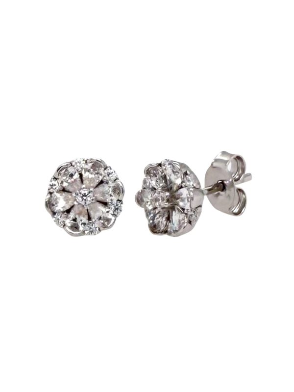 Aretes Peonia plata