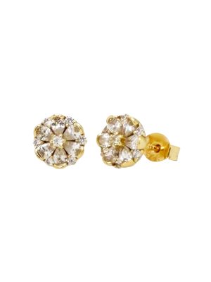 Aretes Peonia dorado