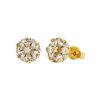 Aretes Peonia dorado