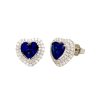 Aretes Diana corazon azul