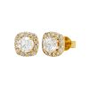 Aretes Olive Moissanita dorado