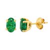 Aretes Esmeralda oro