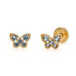 Aretes Mariposa celeste