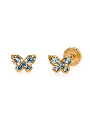 Aretes Mariposa celeste