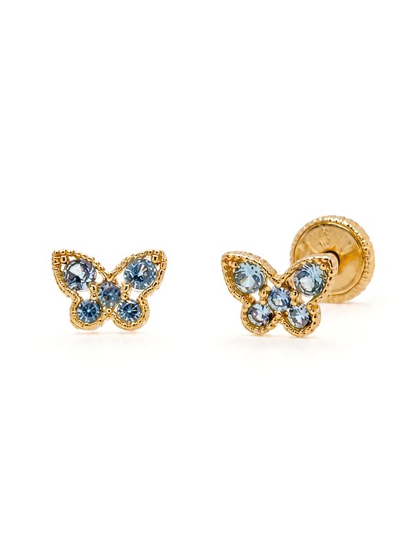 Aretes Mariposa celeste