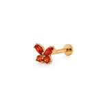 Piercing Mariposa Naranja 8 mm