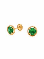 Aretes Solitario Verde - Imagen 2