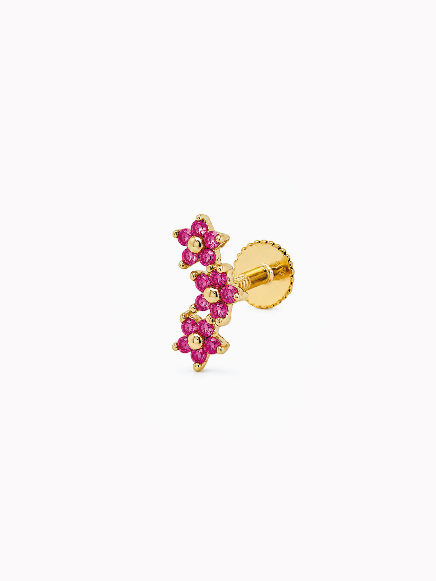 piercing trio flores Piercing Trio de flores Fucsia 8 mm