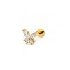 Piercing Mariposa blanco 6 mm
