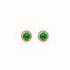 Aretes Solitario Verde