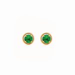 Aretes Solitario Verde