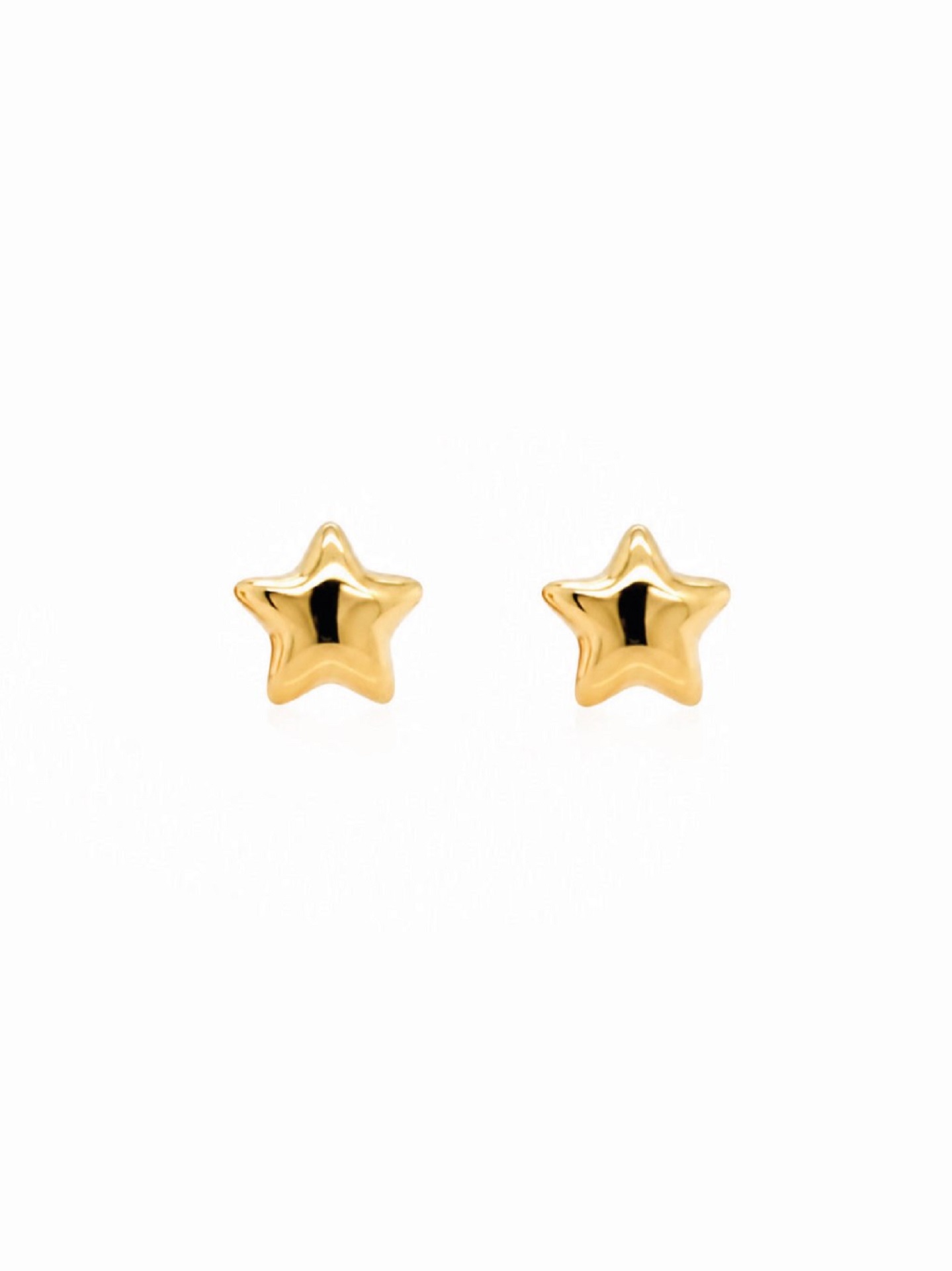 aretes estrella puffy oro Aretes Estrella Puffy - Imagen 1