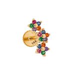 Piercing Trio Flores multicolor 8 mm