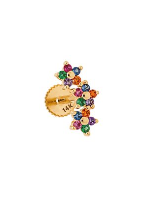 Piercing Trio Flores multicolor 8 mm