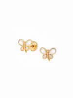 Aretes Mariposa madre perla - Imagen 2