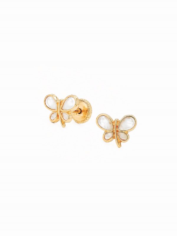 Aretes Mariposa madre perla - Imagen 2