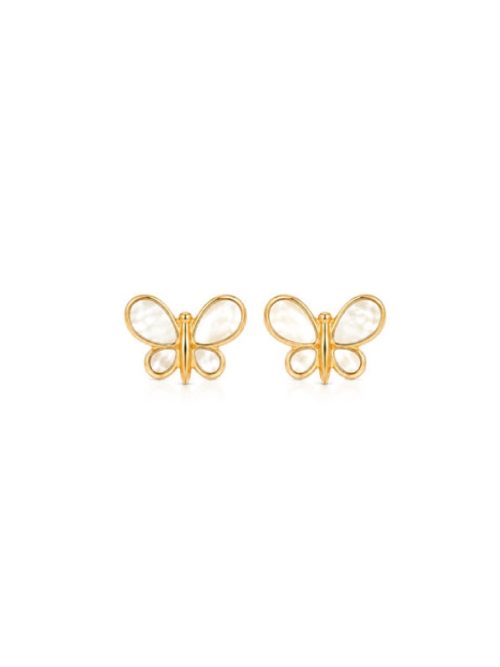 Aretes Mariposa madre perla