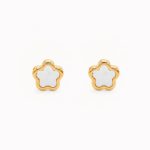 Aretes Flor madre perla