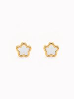 Aretes Flor madre perla
