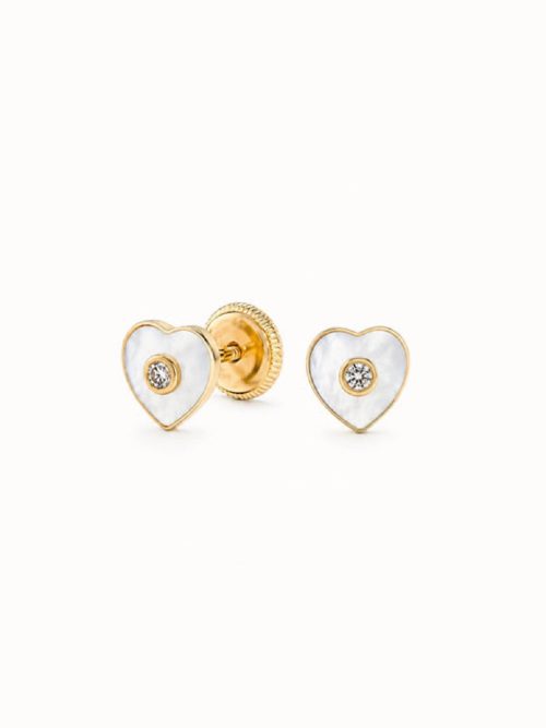 aretes corazon madre perla Aretes Corazon madre perla
