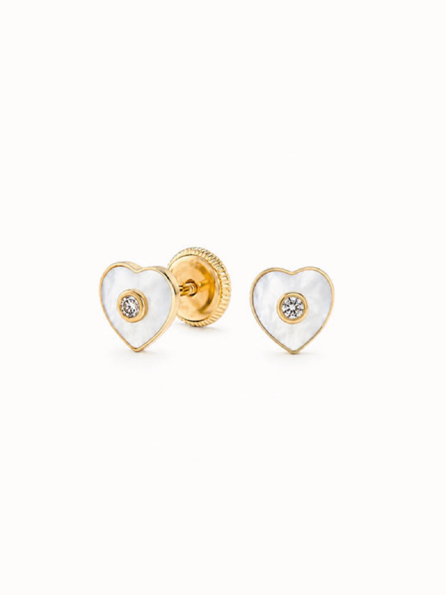 aretes corazon madre perla Aretes Corazon madre perla - Imagen 1