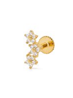 Piercing Trio de Flores blanco 8 mm
