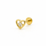 Piercing Corazon cristal 6 mm